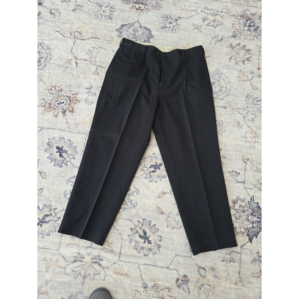 #315 Fieldmaster men's black 38x29 100% Cotton Chinos dress pants